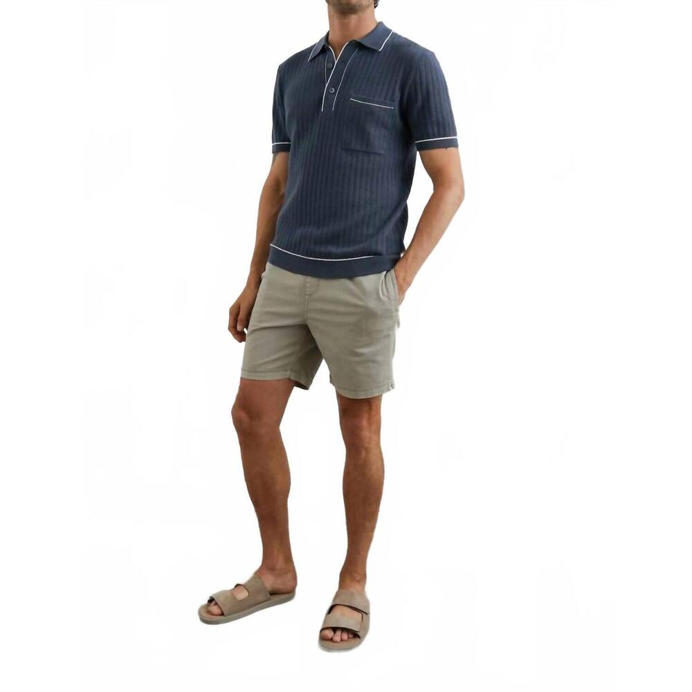 NEW RAILS hardy polo shirt top in faded navy